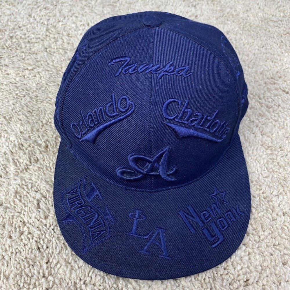 Sports Cities States Hat Blue Fitted XL Atlanta Tampa NC SC LA NY Orlando Cap
